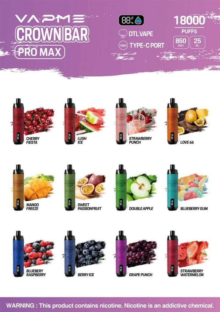 vapme crown bar 18000 disposable