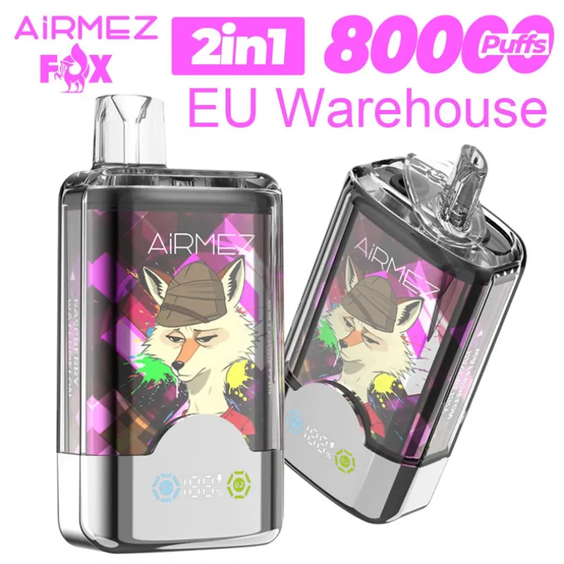 Airmez 80000 Puffs 80K Fox 2 in 1 Dual-Einweg-Vape mit Geschmacksrichtung