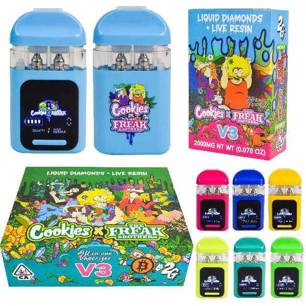 Leere Cookies X Freak Brothers V3 Switch Dual Einweg-Vape 2G