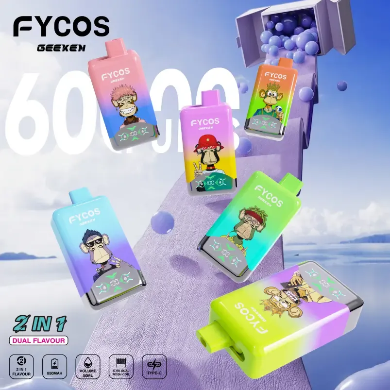 Fycos 60K 60000 Puffs Geeken 2 in 1 Großhandel Einweg-Vape